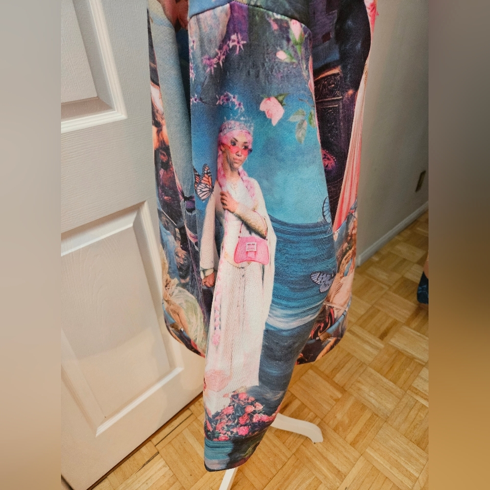 RARE Sugar Thrillz Dolls Kill Once Upon A Dime Oversized Fairy Printed Hoodie M - Picture 9 of 9